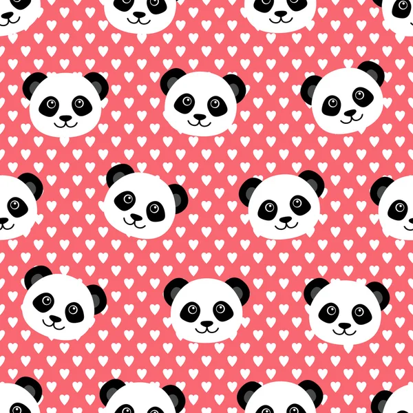 Beau papier peint panda — Image vectorielle