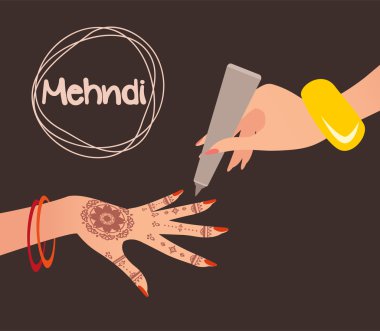 Mehndi çizin. Vektör çizim