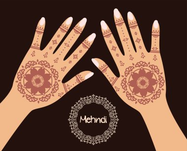 Mehndi. Vektör çizim