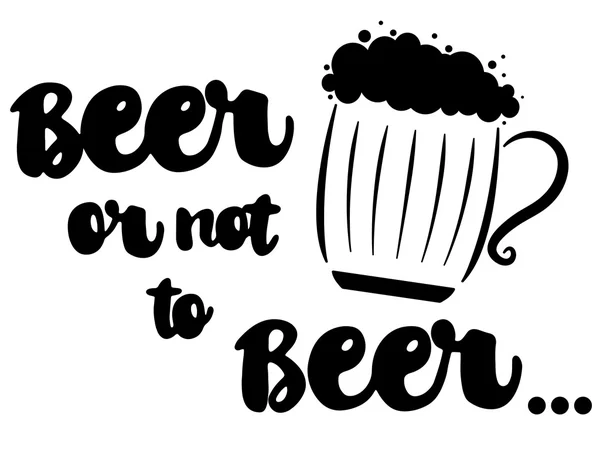 Bière ou non à la bière — Image vectorielle