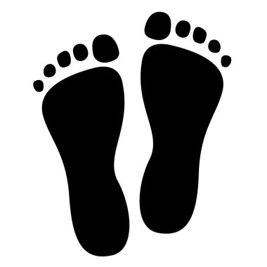 Ayak izleri. Vektör simgesi