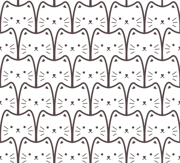 Beyaz kediler. Kesintisiz çizgi film desen