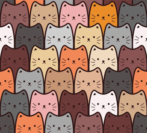 Wallpaper with cats — Stock Vector