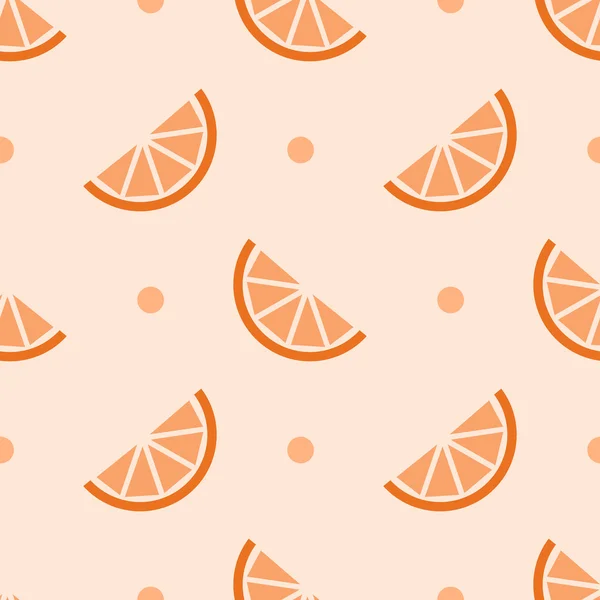 水玉のオレンジ スライス — ストックベクタ