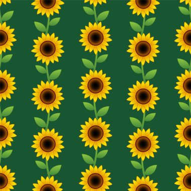 Ayçiçeği. Sorunsuz vektör desen