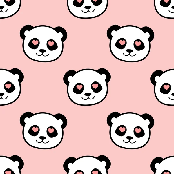 Panda se apaixonando — Vetor de Stock