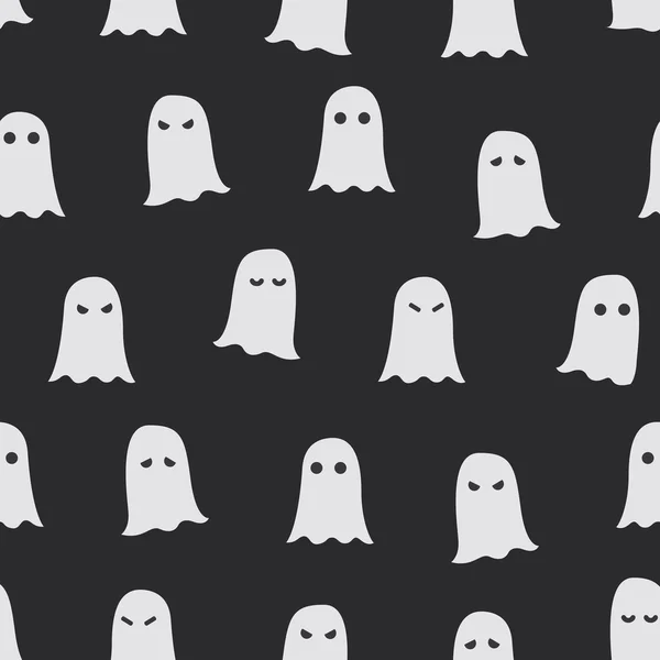 Fantasmas. Padrão de Halloween sem costura — Vetor de Stock