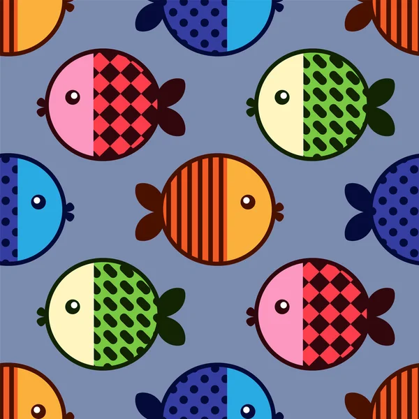 물고기의 완벽 한 패턴 벡터 — 스톡 벡터