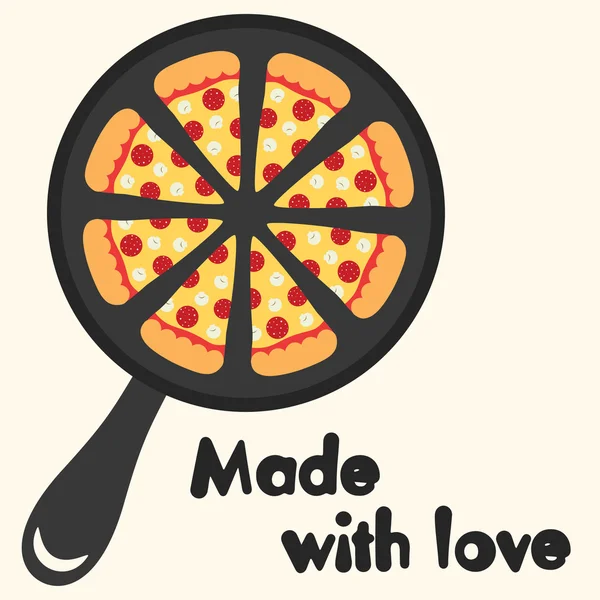 Aşk pizza ile yapılan