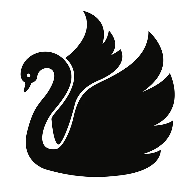 Černá labuť. Vektorové ikony — Stockový vektor