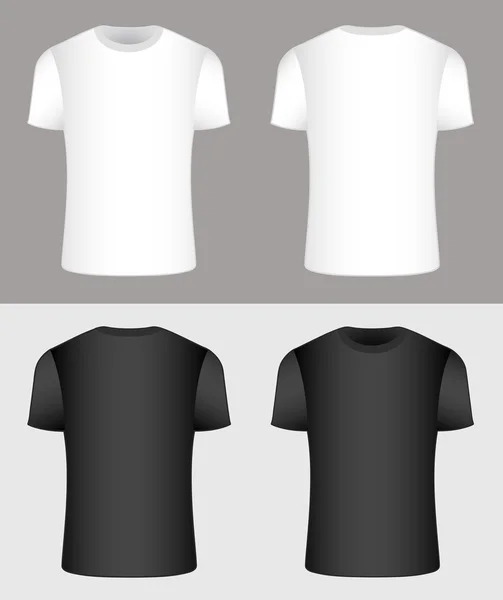 T-shirt. Czarno-biały. Wektor — Wektor stockowy