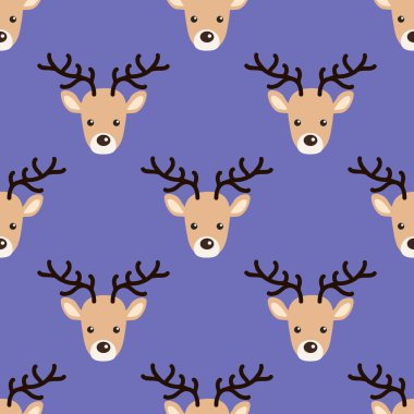 Ren geyiği. Sorunsuz vektör desen