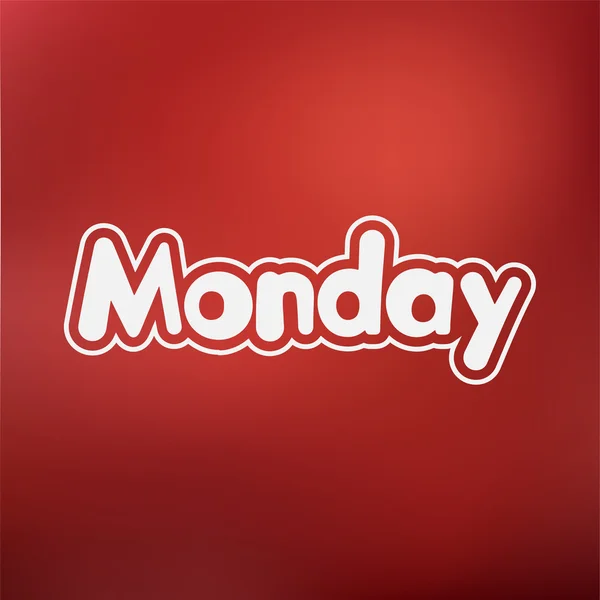 Montag. Vektorkarte für Social-Media-Inhalte — Stockvektor