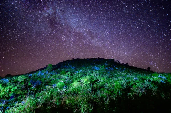 Galassia Della Lattea Campeggio Doi Luang Chiang Dao Chiang Dao — Foto Stock