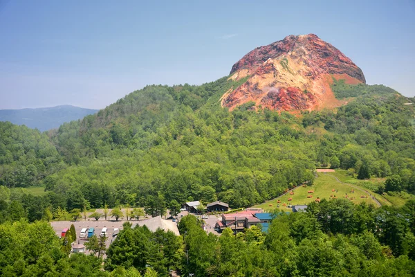 Görünümünü aktif yanardağ, Usu zan Milli Parkı, Hokkaido, Japonya