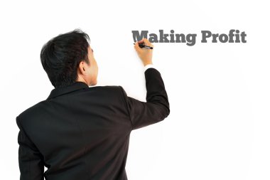 İzole iş adamı arkasından