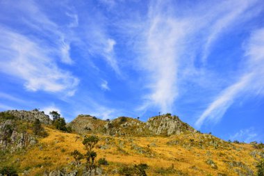 dağ üzerinde dramatik cennet
