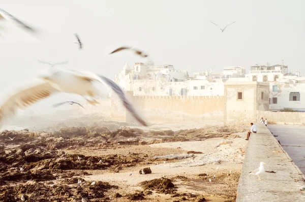 Antigas muralhas de Essaouira — Fotografia de Stock