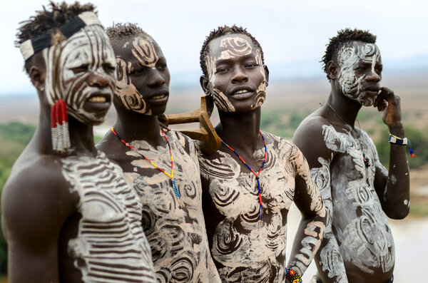 Karo boys near the village