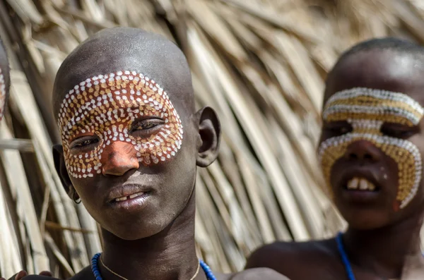 Unidentified men from Arbore tribe — Stock Photo, Image