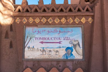 Zagora Timbouctou yol işareti