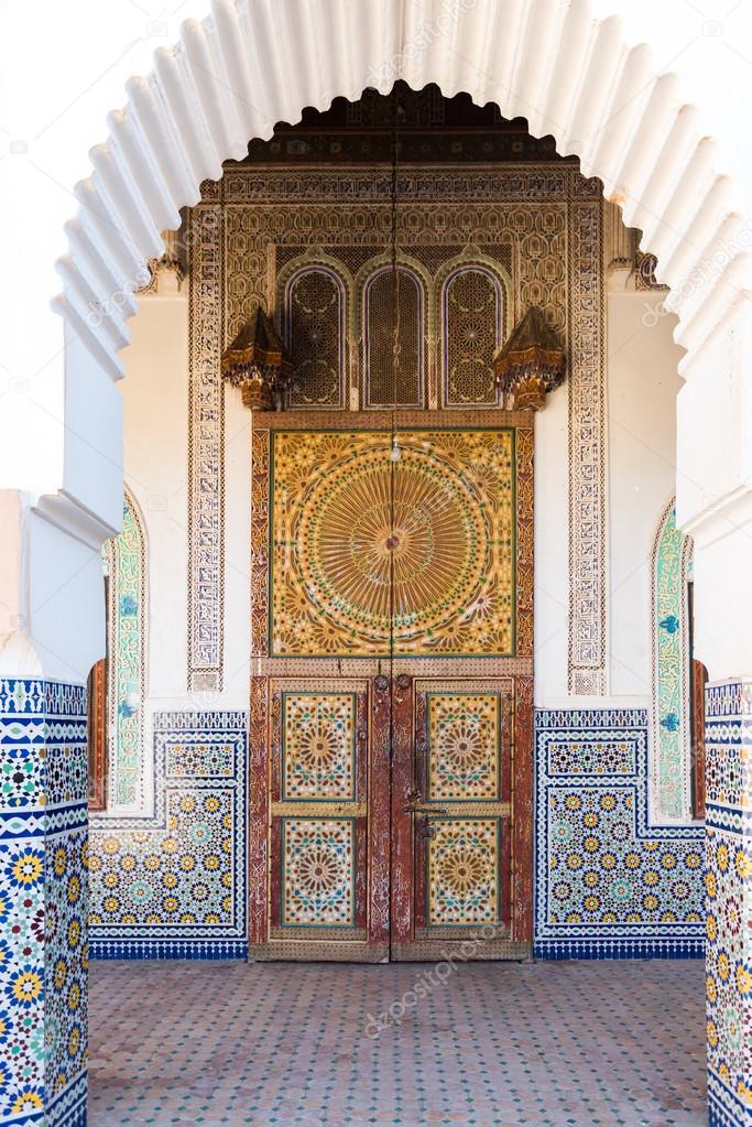 Decorated door in Tamegroute