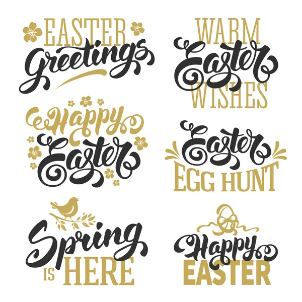 Buona Pasqua Lettering Designs Set — Vettoriale Stock