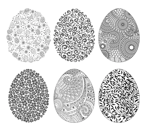 华丽的复活节彩蛋设置 — 图库矢量图片