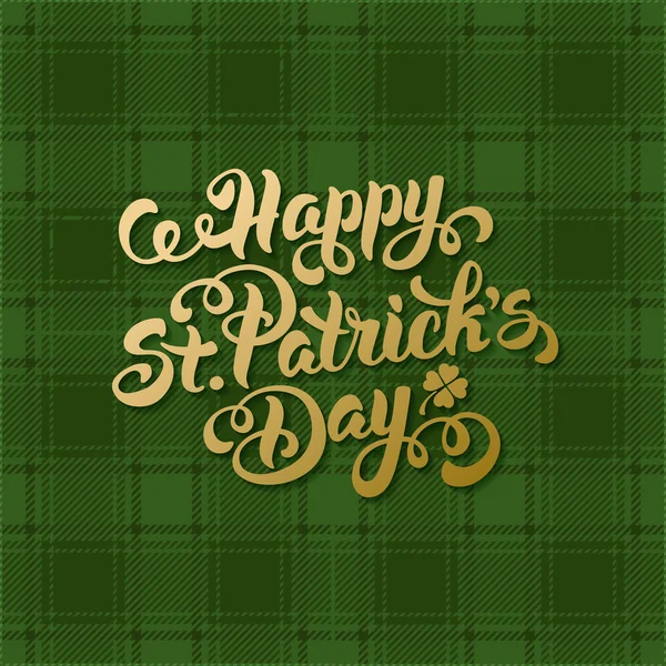 Heiliger Patricks Day kalligrafische Gestaltung — Stockvektor