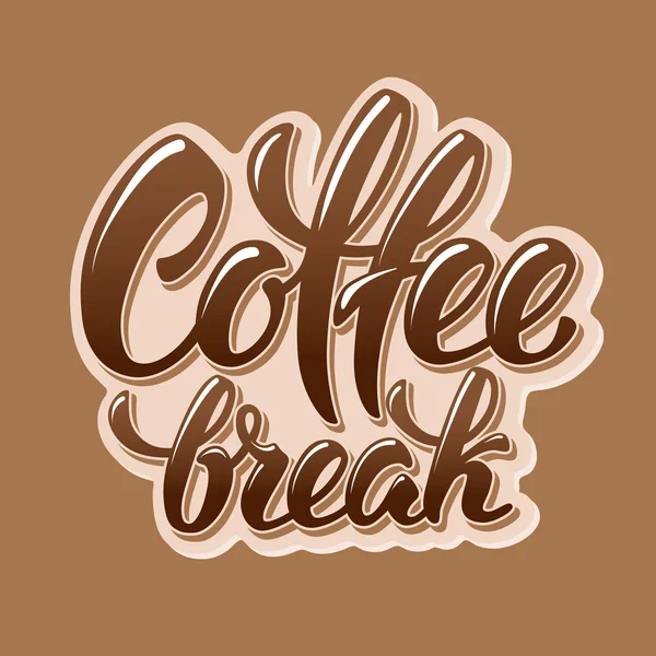 Diseño de letras de ruptura de café — Vector de stock