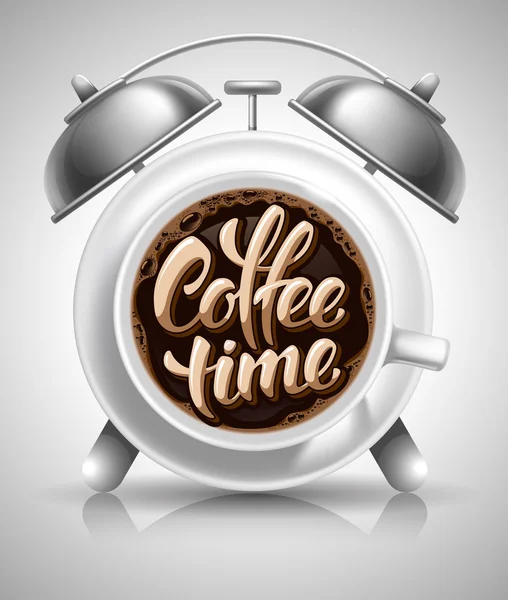 Diseño del concepto de tiempo de café — Archivo Imágenes Vectoriales