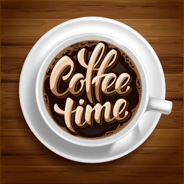 Diseño del concepto de tiempo de café — Vector de stock