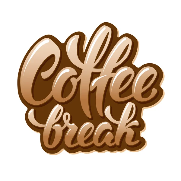 Design de letras de pausa para café — Vetor de Stock