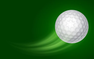 Golf topu uçan ile golf kartı
