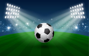 Futbol topu uçan ile futbol spor Poster