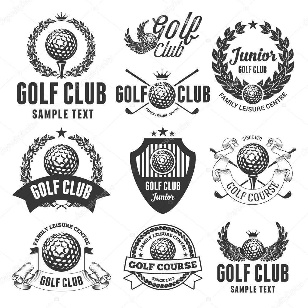 Golf Club Emblems Logos and Labels — Stock Vector © Pazhyna 104544350