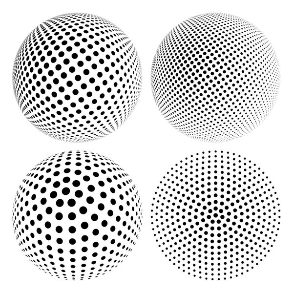 Abstract Halftone 3D Sphere
