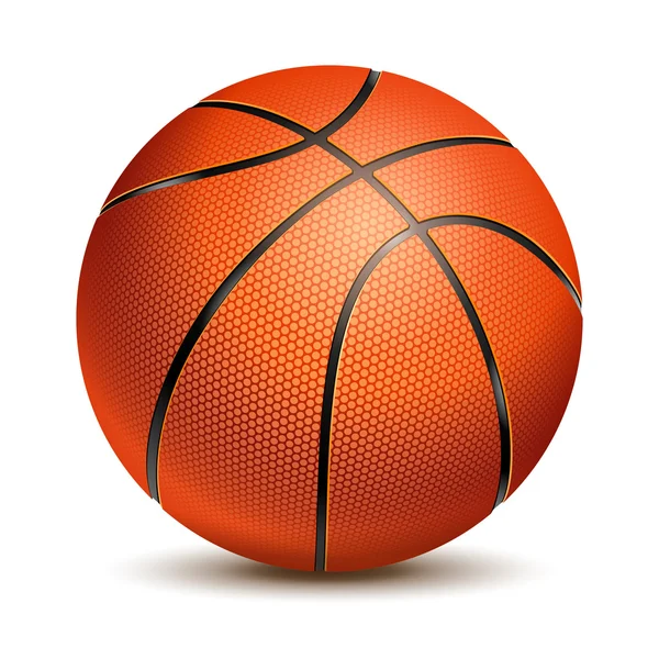 Basketball-Ball isoliert auf weißem Hintergrund — Stockvektor