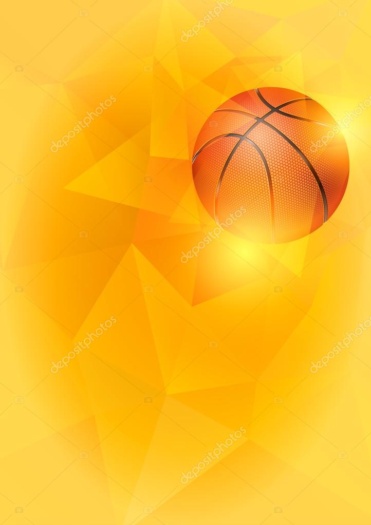 Vertical Basketball Background with Ball — Stock Vector © Pazhyna