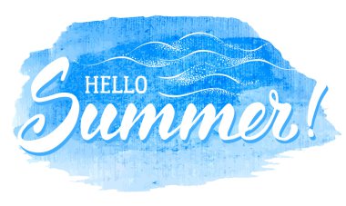 Merhaba yaz kaligrafi tasarım