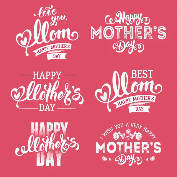 Happy Mothers Day kalligrafische Design — Stockvector