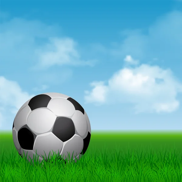 草の上のサッカーボール — ストックベクタ