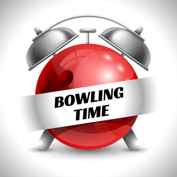 Bowling-Zeitkonzept — Stockvektor