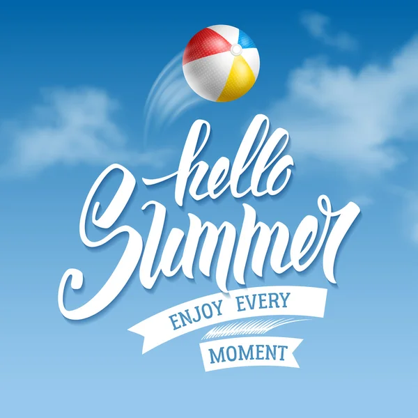 Hello Summer Concept — Stock Vector