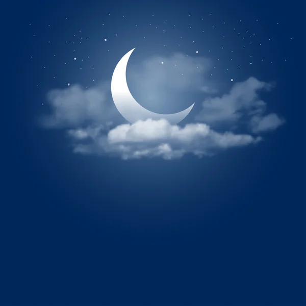 Moonlight night background — Stock Vector