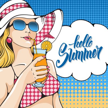 Woman on the beach vector