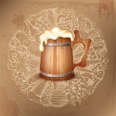 Bira ve snack arka plan