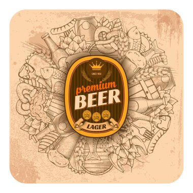 Bira ve snack arka plan