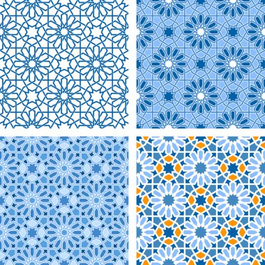Oryantal sorunsuz desenleri kümesi