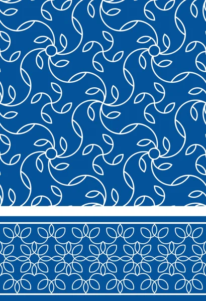 Blue Oriental seamless pattern — Stock Vector